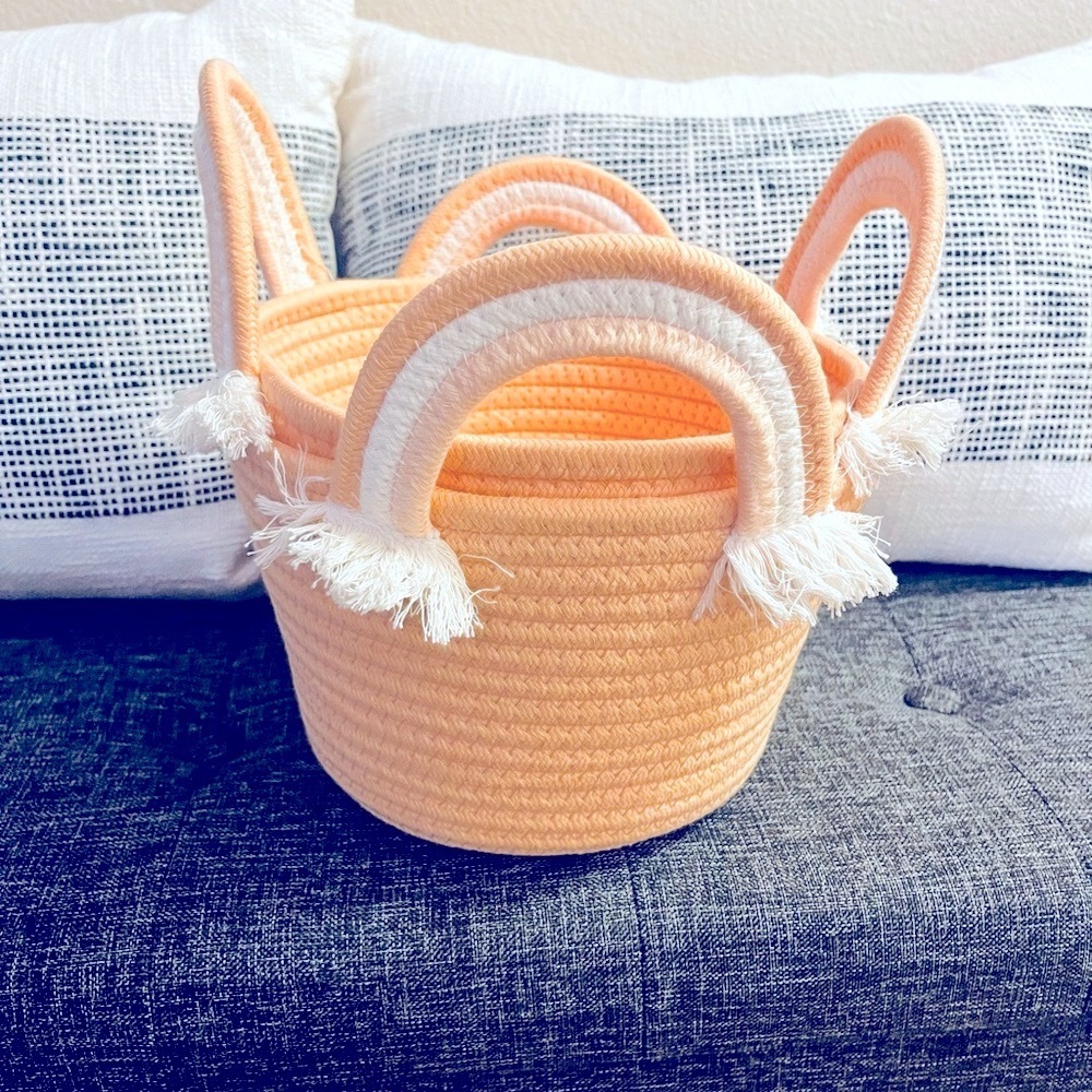 HP NEW Set of 2- Target Rainbow Rope Baskets - Picture 9 of 14